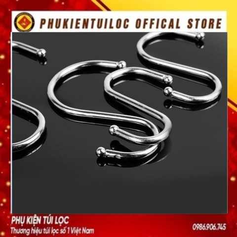 Móc Chữ S (Loại Cao Cấp Có Đầu Tròn) Treo Đồ Siêu Chắc - Treo Hàng Hóa - Inox Loại 1 (Chọn Size)- Phukientuiloc.com