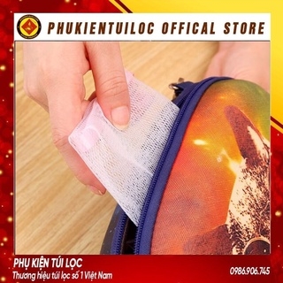 Túi Lưới Đựng Xà Phòng Túi Lưới Tạo Bọt Xà Bông Tiện Lợi - 2 Lớp Có Dây Rút 15x9CM