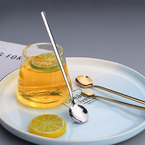 Thìa cafe, muỗng cafe, thìa dài uống trà inox 410, 304 cao cấp, hai màu vàng bạc sang trọng, tinh tế... -Phukientuiloc