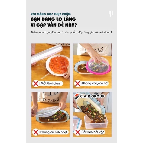 Màng bọc thực phẩm có túi gấu set 100 chiếc- Phukientuiloc.com