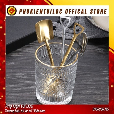 Thìa thép không gỉ thìa vuông hình xẻng vàng  khuấy cà phê thìa cà phê đa dạng mẫu mã, kiểu dáng