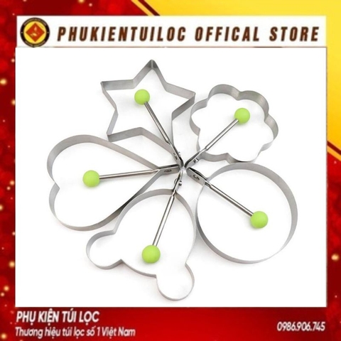 Khuôn Rán Trứng Ốp La, Bánh - Khay Chiên Tạo Nhiều Hình Cute Có Núm Cầm- Phukientuiloc.com