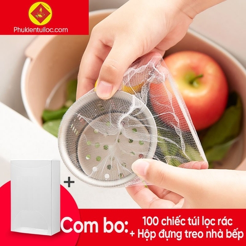 100 Túi Lọc Rác Bồn Rửa Chén Bát - Siêu Rẻ - HÀNG LOẠI 1 -Phukientuiloc