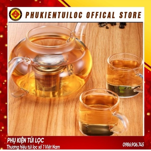 Lọc trà inox 304 cao cấp sang trọng 4.9cm ( 2085) hình trụ, có dây treo, không gỉ
