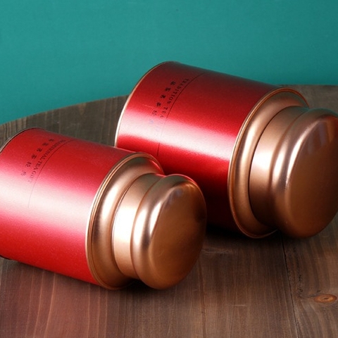 Hũ tròn đựng trà đen CAO CẤP nắp tròn nhiều màu sắc- PHUKIENTUILOC