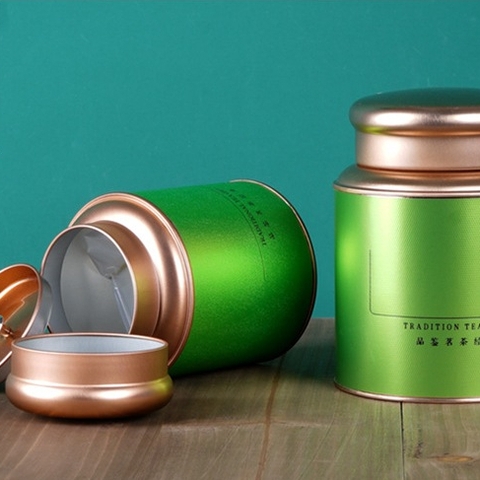 Hũ tròn đựng trà đen CAO CẤP nắp tròn nhiều màu sắc- PHUKIENTUILOC