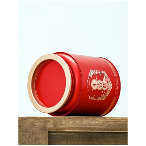 Hộp thiếc tròn đựng trà xanh NẮP NGƯỢC cao cấp 2025- Phukientuiloc