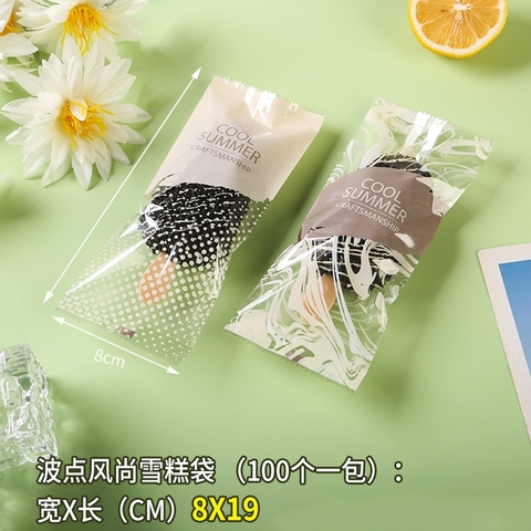 TÚI NILON ĐỰNG KEM MÚT - CHUYÊN DỤNG ĐỰNG KEM QUE, KEM HANDMADE- 100 TÚI 8X19CM- PHUKIENTUILOC