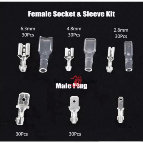 Hộp 270 đầu cos đực và cái kèm vỏ bọc