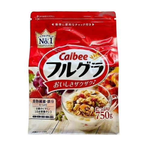 Ngũ Cốc Dinh Dưỡng Trái Cây Calbee Đỏ 750g