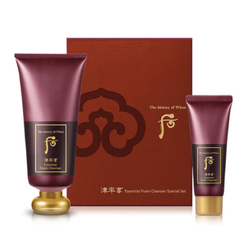 Set sữa rửa mặt Whoo đỏ – Essential Foam Cleanser Special Set