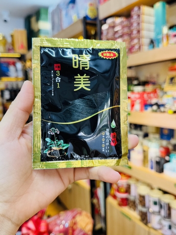 Dầu gội nhuộm tóc thảo dược Komi Nhật Bản 25ml_ Màu Nâu Hạt Dẻ ( lẻ 1 gói)