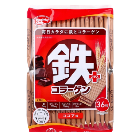 Bánh xốp Healthy Club bổ sung sắt và collagen vị Socola