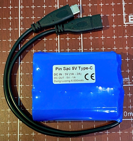 Pin lưu điện camera 5V 6.000mAh Type-C