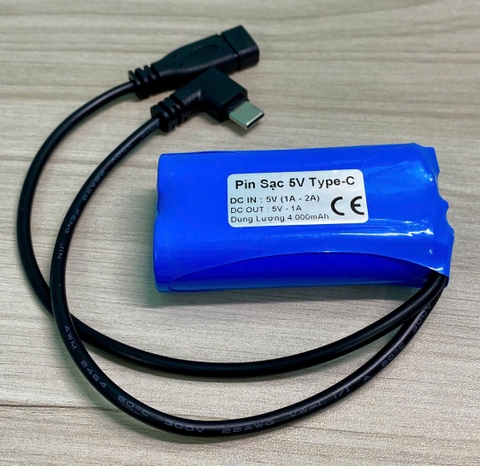Pin lưu điện camera 5V 4.000mAh (20Wh) Type-C