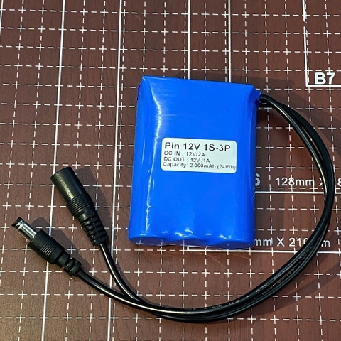 Pin lưu điện camera 12V 2.000mAh 24Wh 1S-3P