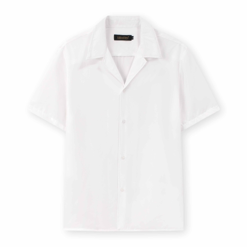 Áo sơ mi tay ngắn unisex form rộng cổ vest