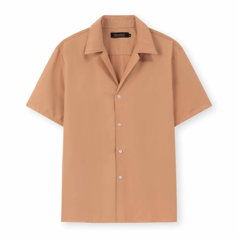 Áo sơ mi tay ngắn unisex form rộng cổ vest
