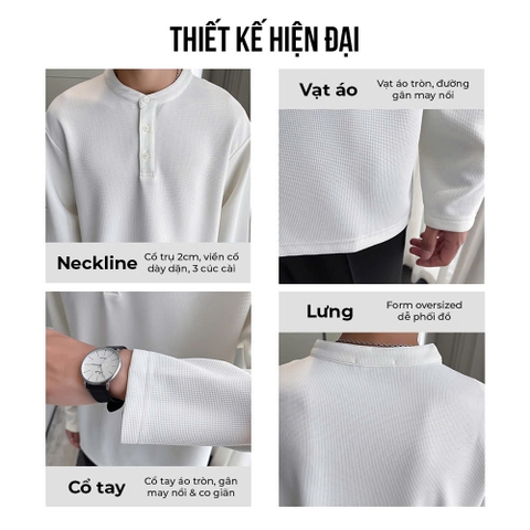 Áo thun nam dài tay cổ tròn
