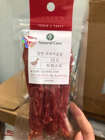 13 S Thịt Ức vịt sấy cứng Natural Core cho Chó