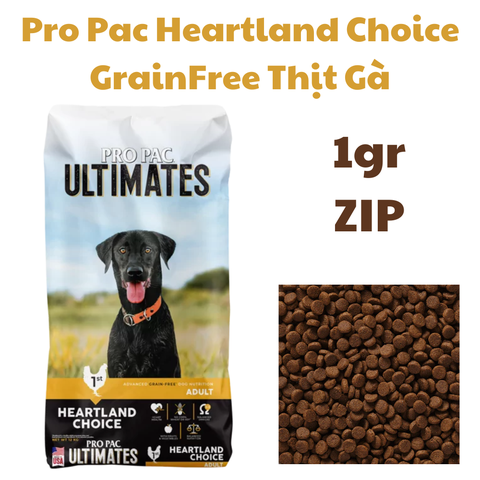 Hạt Propac Ultimates Heartland Choice Chó vị Thịt Gà Grain Free