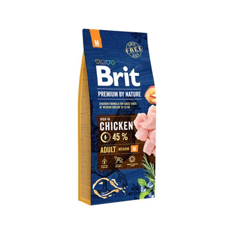 Hạt BRIT Premium by Nature ADULT M cho Chó giống nhỡ