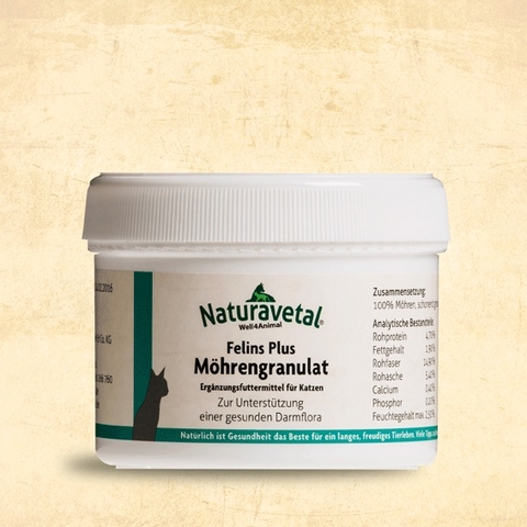 Bột cà rốt Möhrengranulat Naturalvetal tăng cường lợi khuẩn đường ruột, tăng đề kháng & làm đẹp da lông cho Mèo