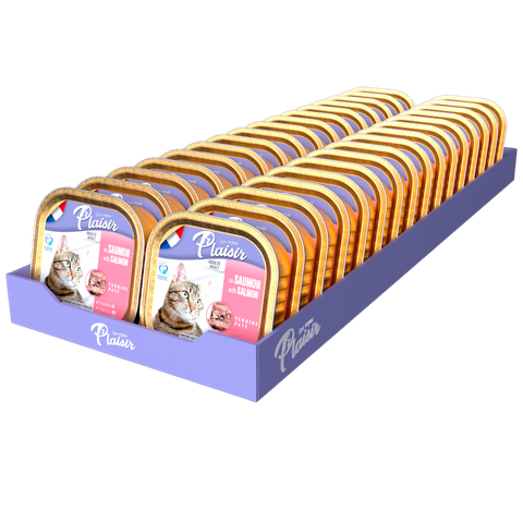 Pate Plaisir cho Mèo lon 100gr Chicken Kitten, Salmon, Tuna