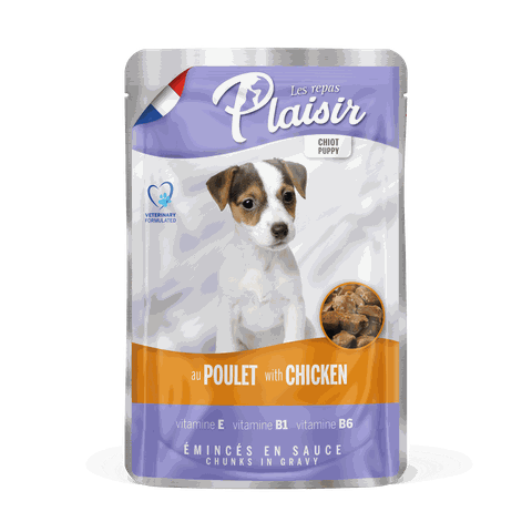 Pate Plaisir Chicken Puppy cho Chó con gói 100gr