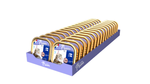 Pate Plaisir cho Mèo lon 100gr Chicken Kitten, Salmon, Tuna