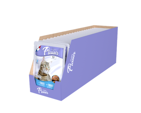 Pate Plaisir gói 100g cho Mèo Trout Beef Chicken Salmon