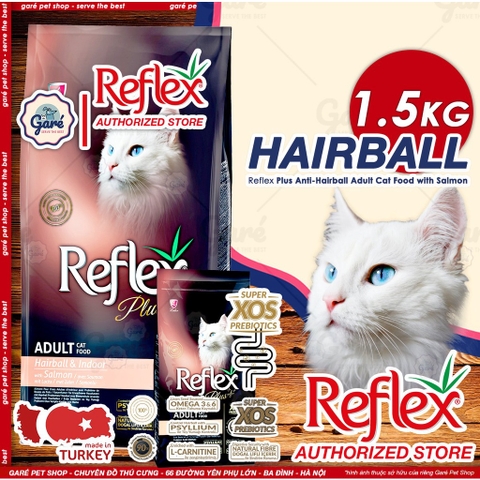 1.5kg - Hạt Reflex Plus cho Mèo con Mèo lớn tiết niệu Urinary, ngừa búi lông Hairball