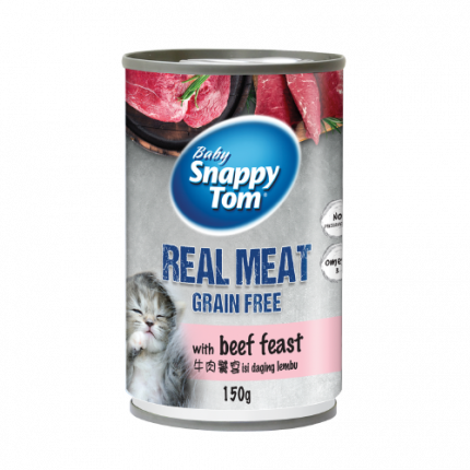 Lon 150gr Pate Snappy Tom Baby cho Mèo con dạng xay nhuyễn