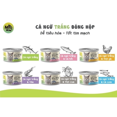 Pate Meowow - THỊT HỘP CHO MÈO TUNA WHITE MEAT