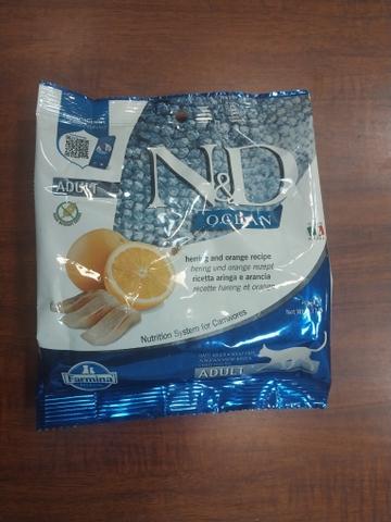 Hạt Adult Ocean -Herring, Orange | Hạt Farmina N&D Cá trích, Cam cho Mèo trưởng thành