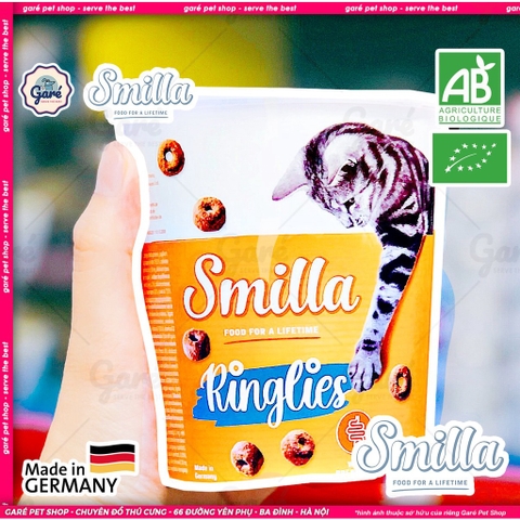 Hộp 125gr - Snack bánh thưởng dạng cốc Smilla cho Mèo đủ dòng Ringlies, Crossies, Hearties, Toothies thơm ngon sạch răng