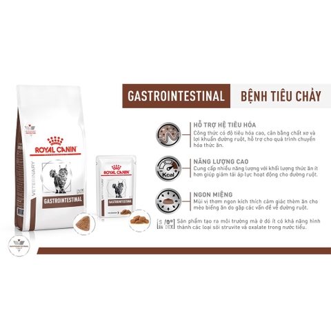 Hạt GASTROINTESTINAL/FIBRE RESPONSE ROYAL CANIN tiêu hóa <tiêu chảy/táo bón> cho Mèo 2KG