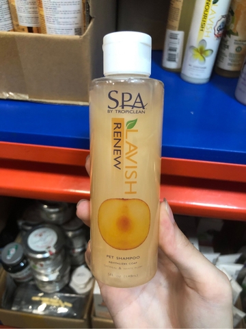 473ml - Sữa tắm SPA Lavish TropiClean  dưỡng lông thiên nhiên cho Chó và Mèo- TropiClean SPA Lavish Shampoo