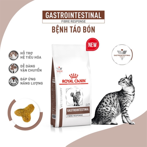 Hạt GASTROINTESTINAL/FIBRE RESPONSE ROYAL CANIN tiêu hóa <tiêu chảy/táo bón> cho Mèo 2KG
