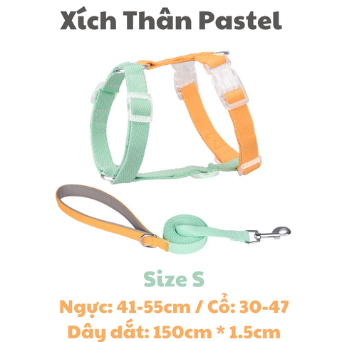 Xích thân Màu Pastel cho Chó Mèo