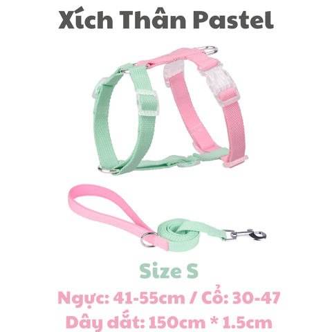 Xích thân Màu Pastel cho Chó Mèo