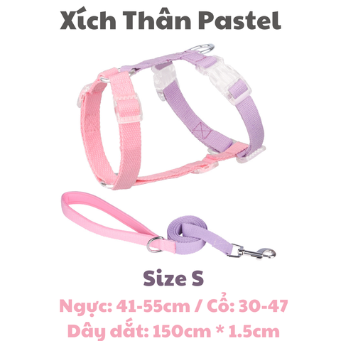 Xích thân Màu Pastel cho Chó Mèo