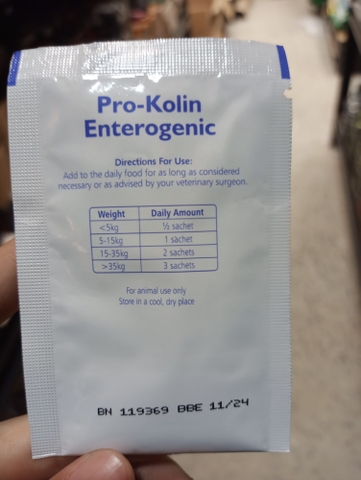 Men vi sinh Pro-Kolin Enterogenic Chó Mèo