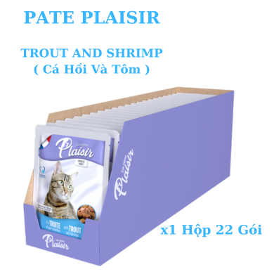 Pate Plaisir gói 100g cho Mèo Trout Beef Chicken Salmon