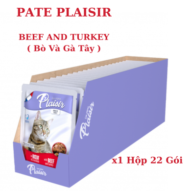 Pate Plaisir gói 100g cho Mèo Trout Beef Chicken Salmon