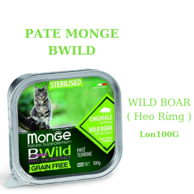 100g - Pate Monge BWild cho Mèo
