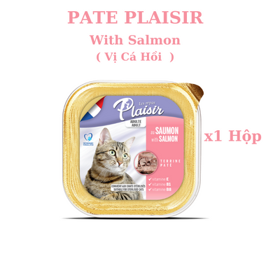 Pate Plaisir cho Mèo lon 100gr Chicken Kitten, Salmon, Tuna