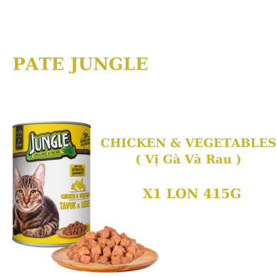 Lon 415gr - Pate Jungle cho mèo