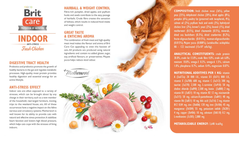 Hạt Brit Care Cat INDOOR ANTI-STRESS Grain-Free cho Mèo