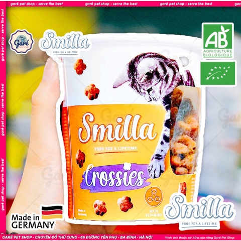 Hộp 125gr - Snack bánh thưởng dạng cốc Smilla cho Mèo đủ dòng Ringlies, Crossies, Hearties, Toothies thơm ngon sạch răng